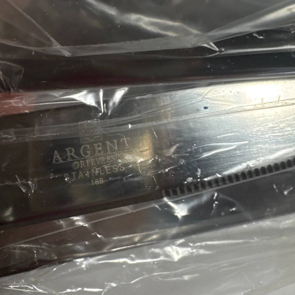 Argent Orfèvres Flatware Set 20pc Blue Silver New 18/8 Stainless Steel Service 4